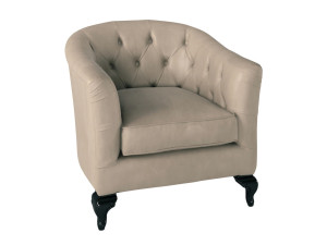 Кожаное кресло с подлокотниками