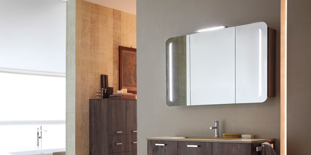 Зеркальный шкафчик со светильником S567 Arbi Eos 2 (Ш 95 см) Зеркала - Вид №1