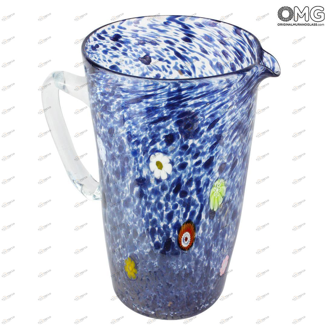 2948 ORIGINALMURANOGLASS Кувшин для вина и воды Кобальт - Original Murano Glass OMG 18 см 