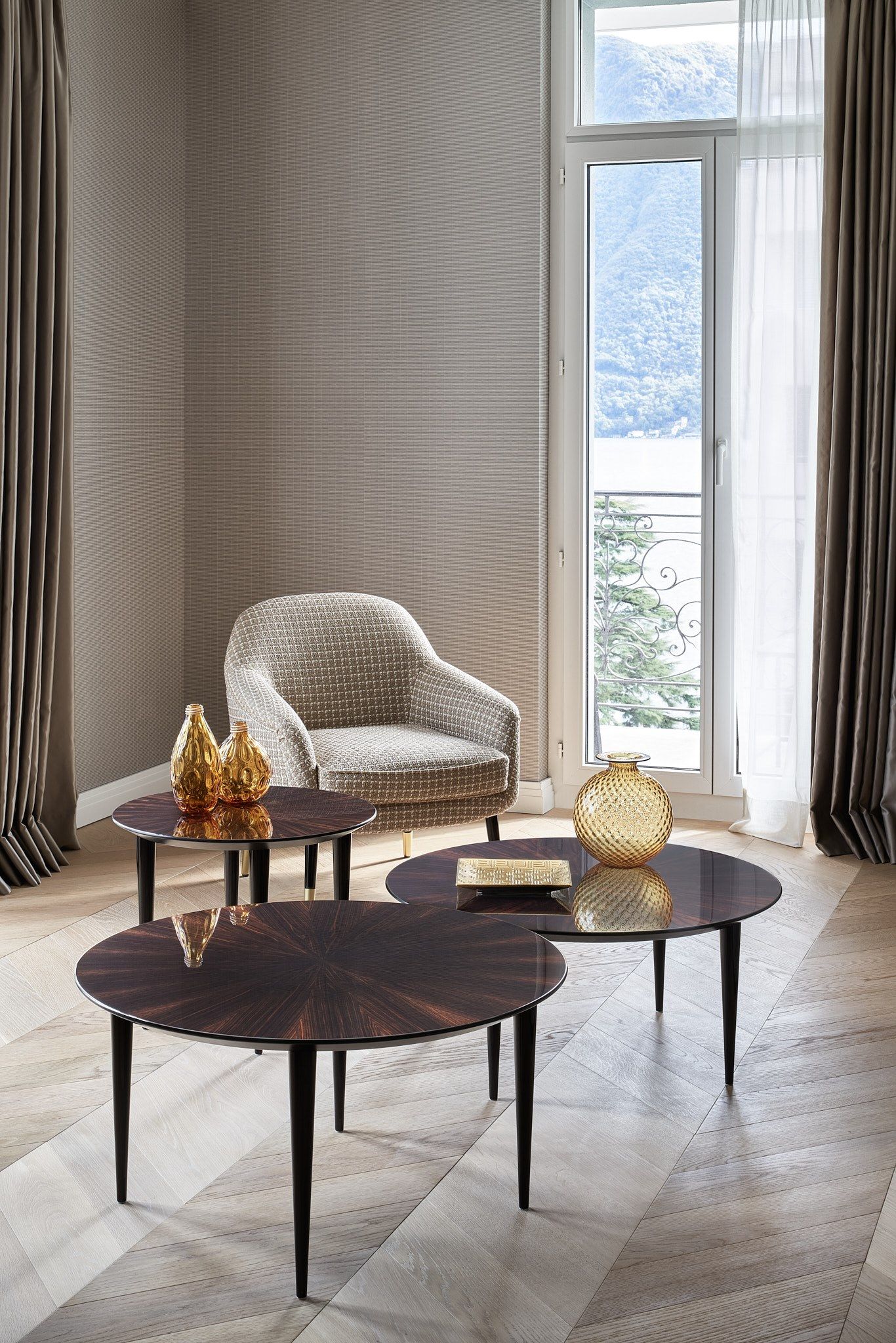 Тканевое кресло с подлокотниками DOM EDIZIONI BERNADETTE TEA ARCH-00060235 - Вид №1