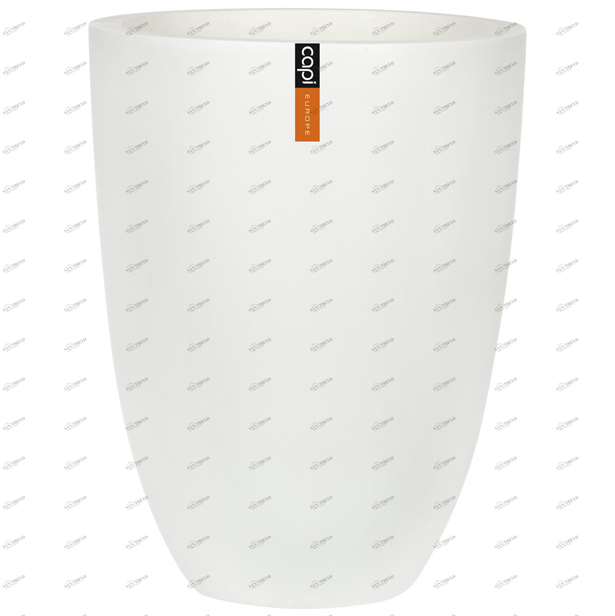 Уличный вазон белый мрамор 36 см "Элегант" CAPI EUROPE СОВРЕМЕННЫЙ 081687 Белый 