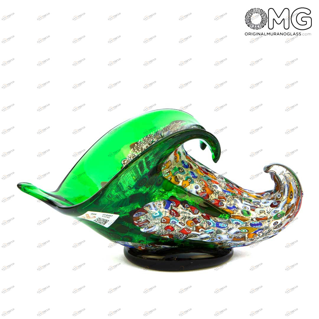 3390 ORIGINALMURANOGLASS Ваза Рог Изобилия - муранское стекло OMG 25 см 