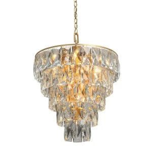 Люстра подвесная золотистая Vitaluce V5262-8/20+1 VITALUCE ДИЗАЙНЕРСКИЕ 00-3887906 Золото;прозрачный