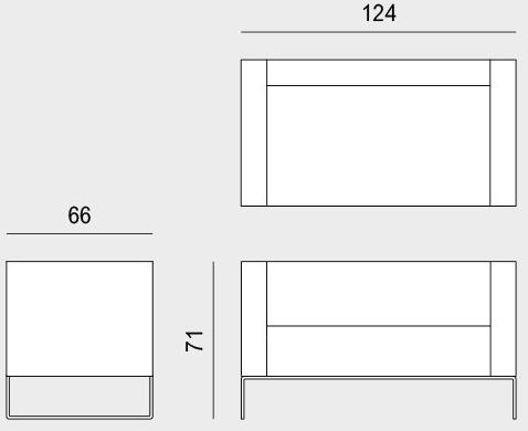 Viganò Мягкий 2-местный тканевый диван Cubino sun-id-1508866 - Вид №4
