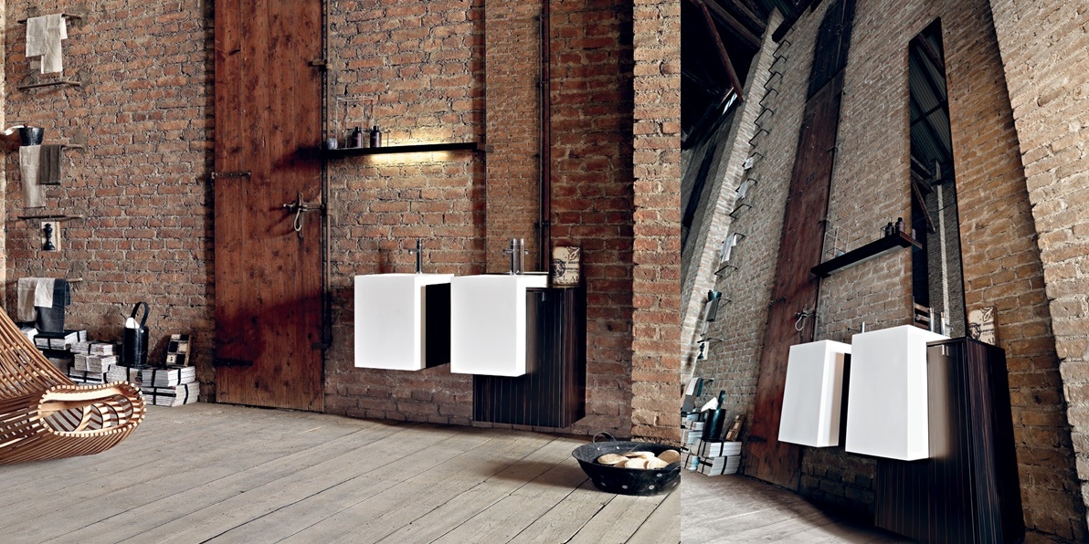 Комбинация ванной комнаты PV01 в отделке Prop 49 Milltek/Эбеновое дерево MILLDUE PIVOT PIVOT01 - Вид №2