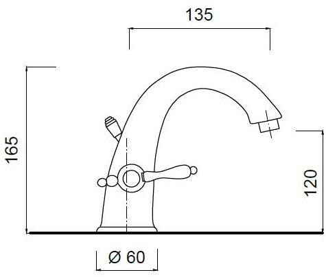 Rubinetteria Giulini Смеситель для умывальника Praga - praga crystal Sa7561 - Вид №1