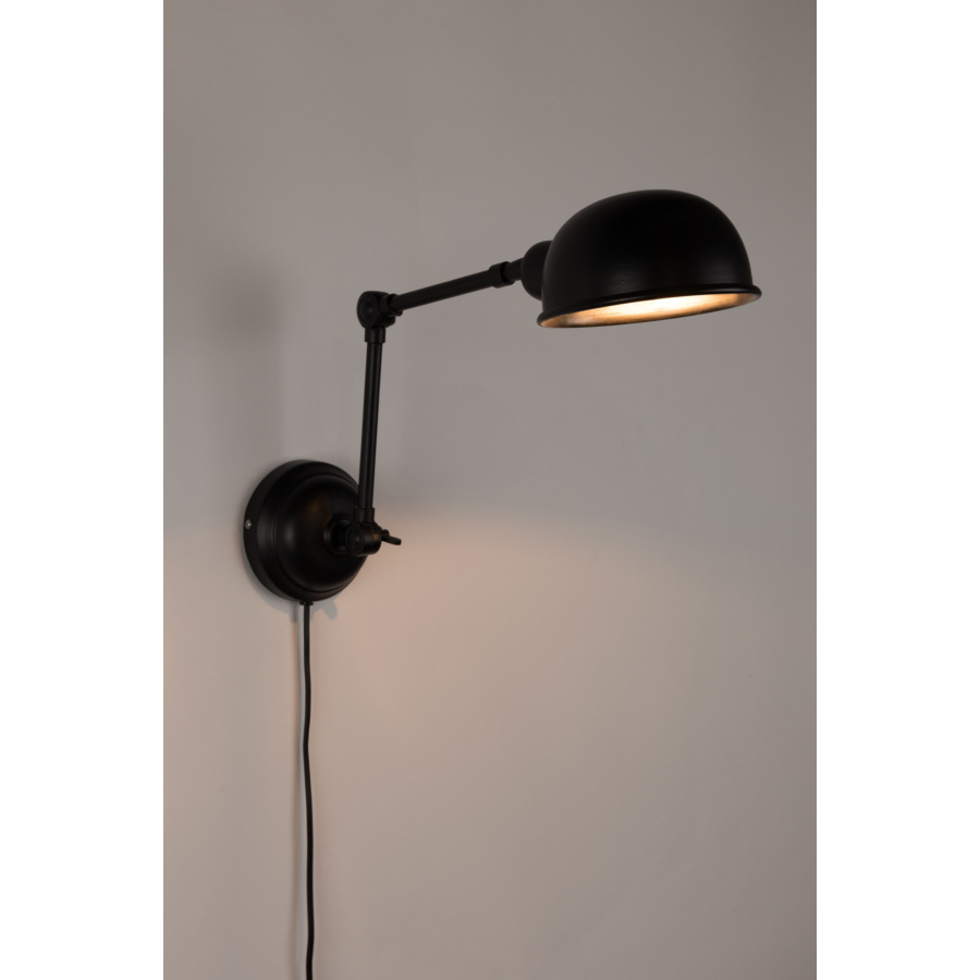 Лампа настенная Maarten черная White Label Living 5400022 - Вид №2