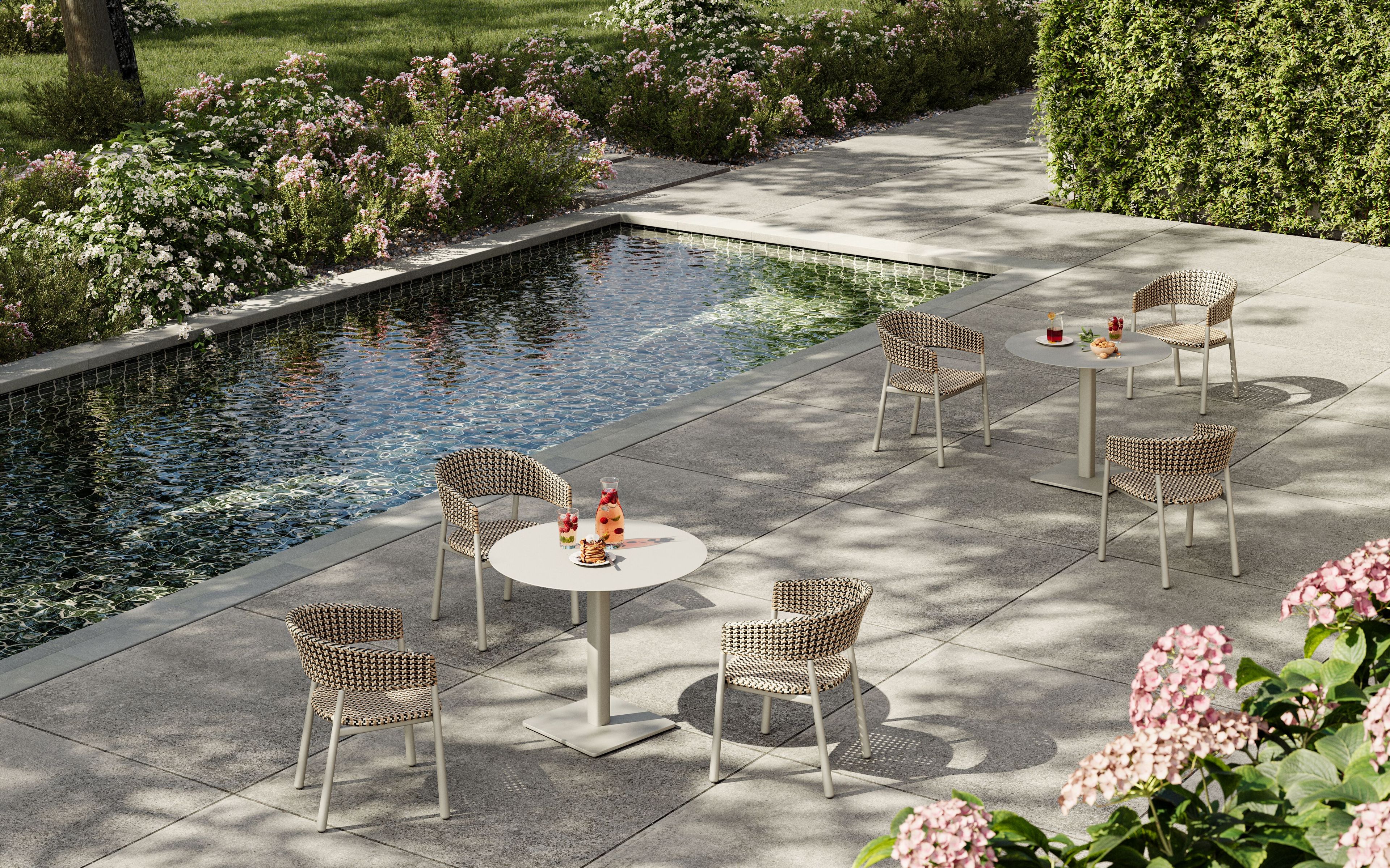 Металлический квадратный садовый столик VINEKO Hipo ARCH-00075952 - Вид №3