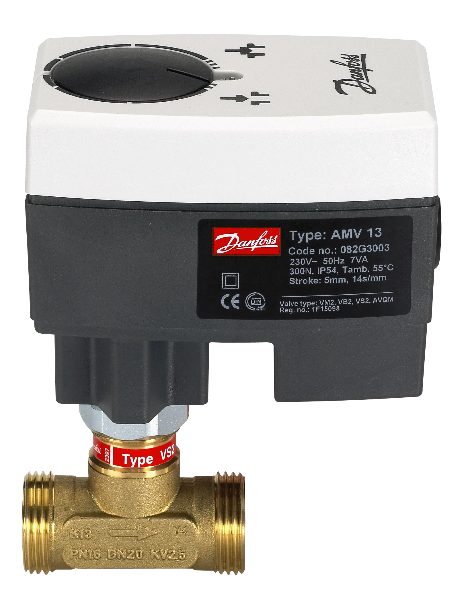 Danfoss Редукторные электроприводы с трехпозиционным управлением Электропривод импульсный AMV10 230B 082G3001  - Вид №17