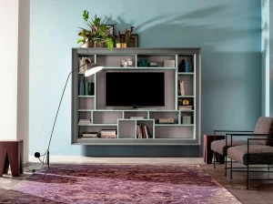 Devina Nais Открытый подвесной книжный шкаф из массива дерева