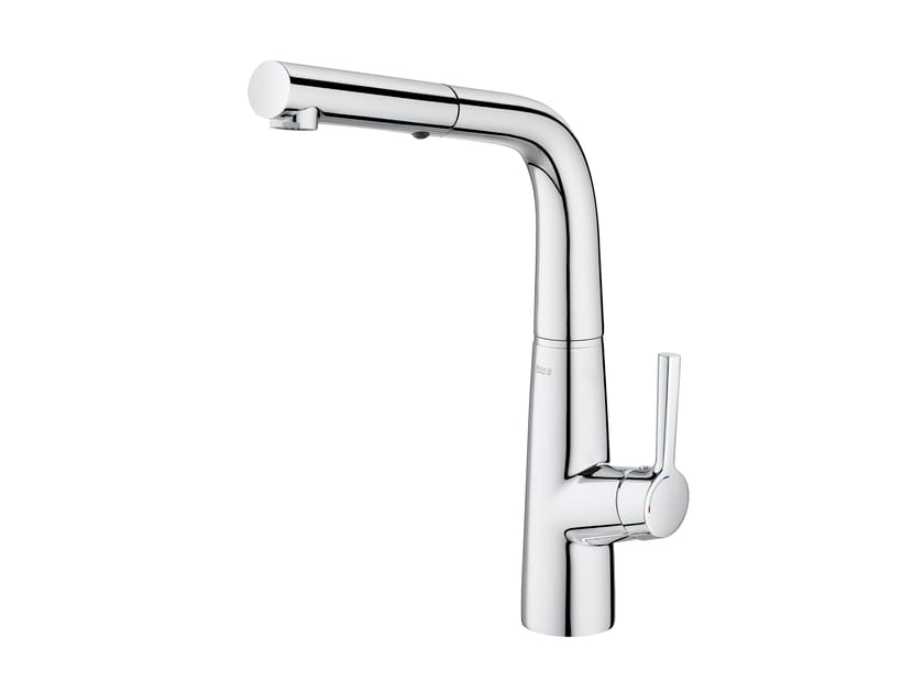 Смеситель для кухни из хромированной латуни со съемным ручным душем Roca SYRA 5A852AC00 ARCH-00040430