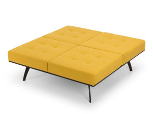 Квадратный пуф из ткани