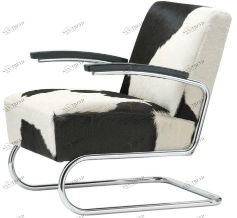 Thonet Консольное кресло из воловьей кожи с подлокотниками S411 sun-id-1349409
