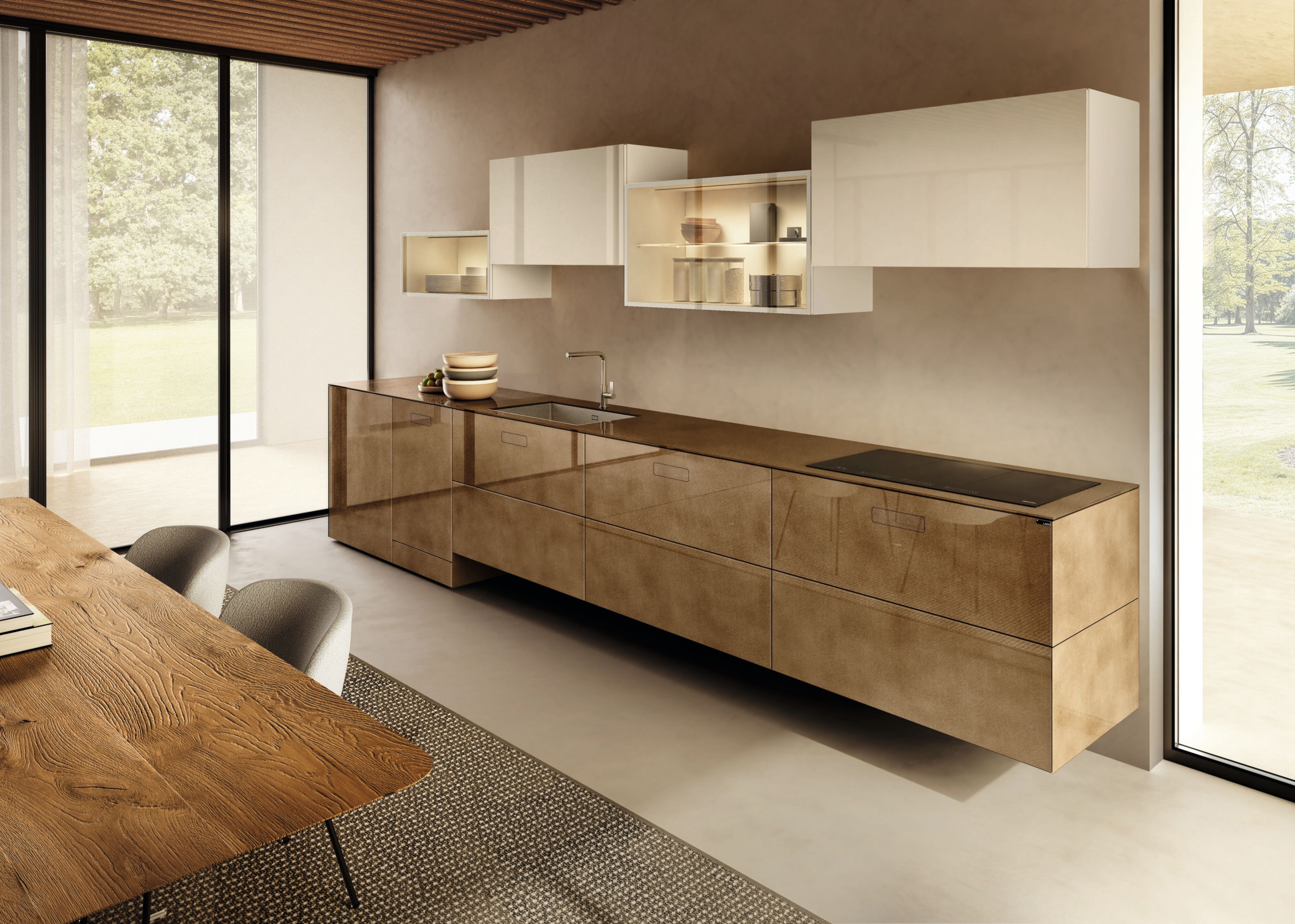 Линейная секционная кухня Lago 36e8 ARCH-00119885 - Вид №1