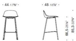 ESTEL GROUP Высокий табурет из полипропилена со спинкой Shell sun-id-1485533 - Вид №4