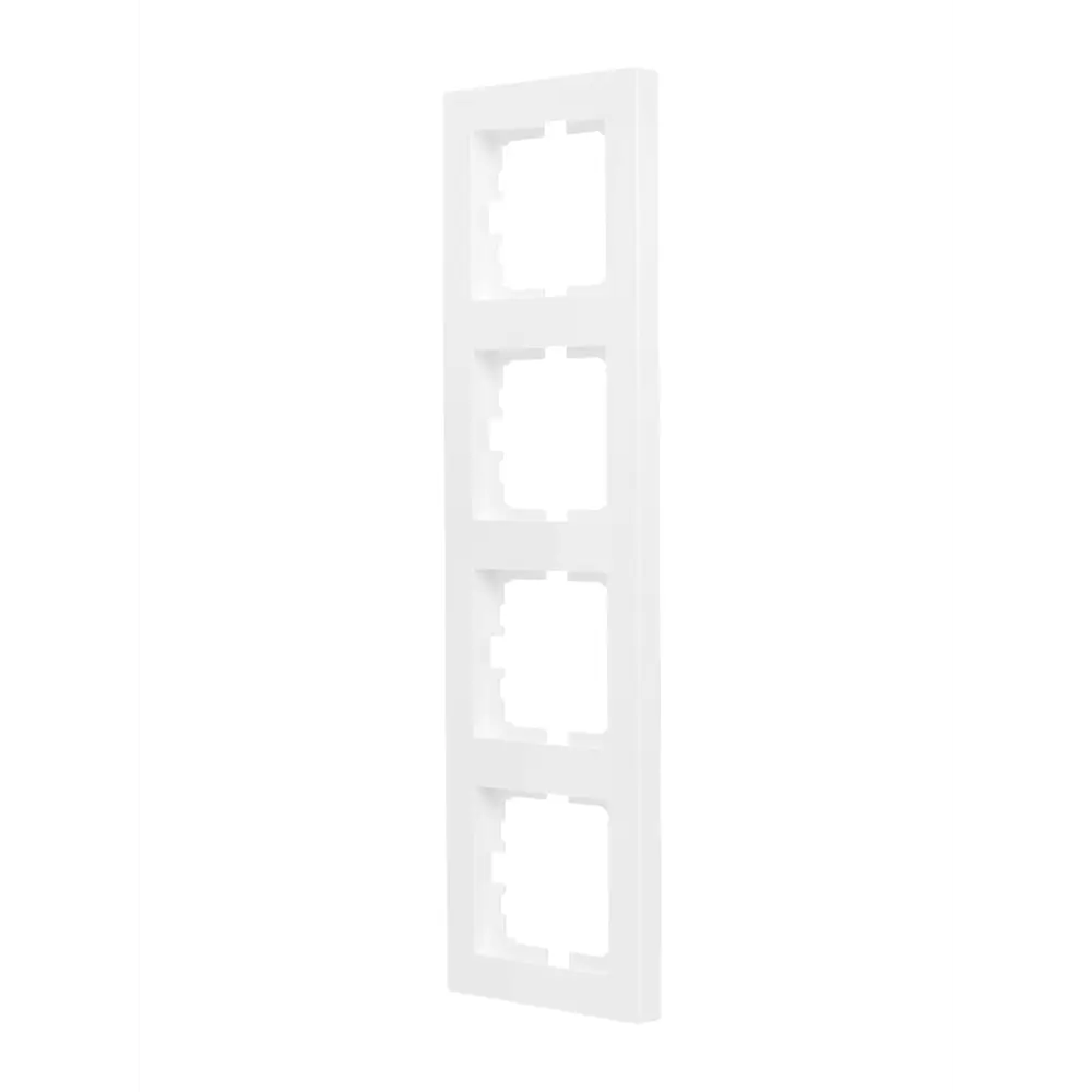 Рамка для розеток и выключателей Lezard Vesna 4 поста цвет белый STLM-2033876 - Вид №1
