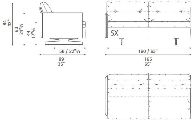 Poltrona Frau Модульный диван с журнальной полкой La collezione - divani e poltrone sun-id-1502655 - Вид №22