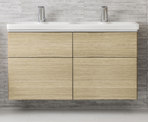 9610321101 IDO Glow напольная тумба под умывальник с двумя ящиками, 1180 мм, белый - Вид №3