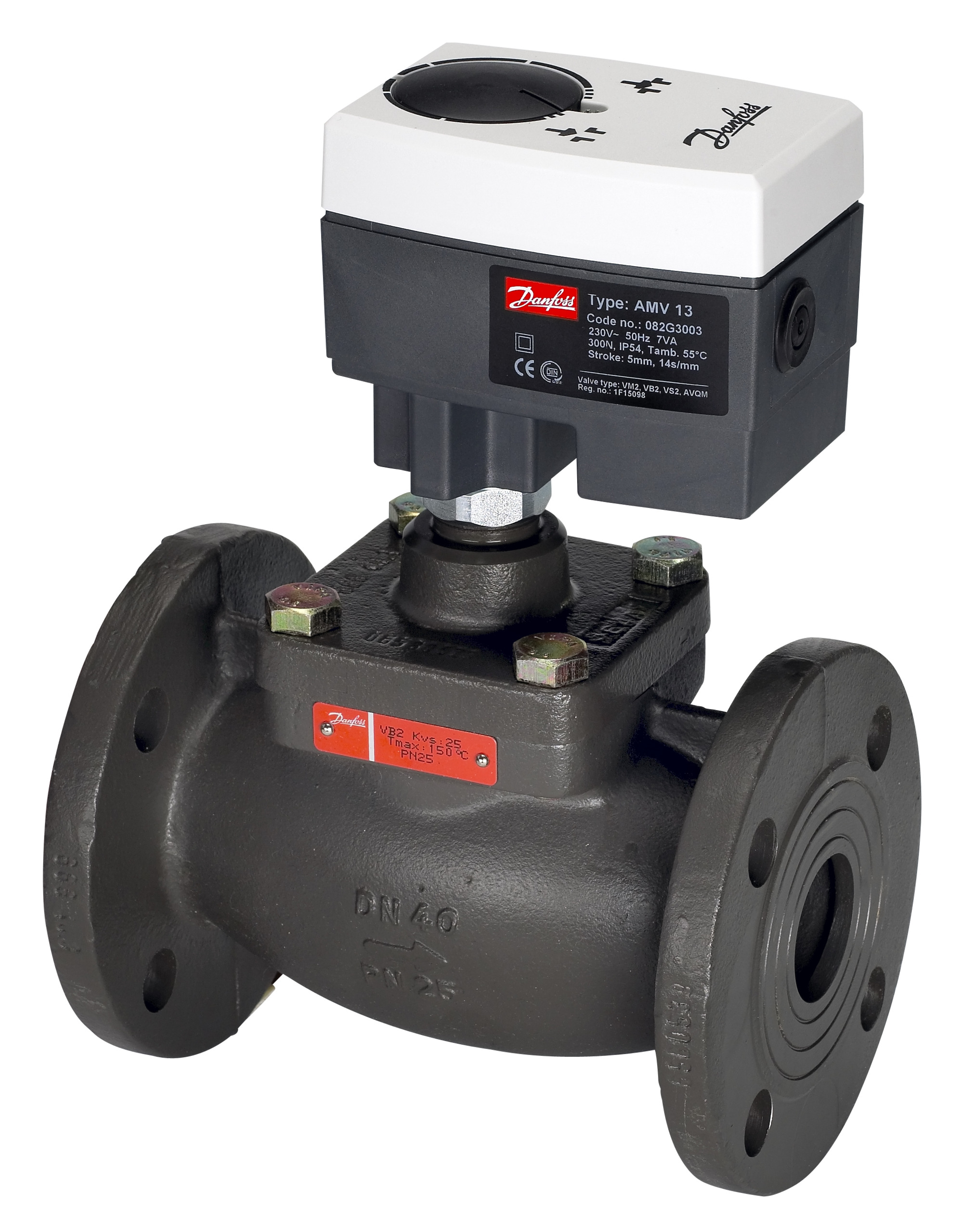 Danfoss Редукторные электроприводы с трехпозиционным управлением Электропривод импульсный AMV10 230B 082G3001  - Вид №26