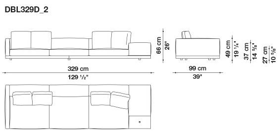 B&B Italia Кожаный диван Dock sun-id-1441060 - Вид №8