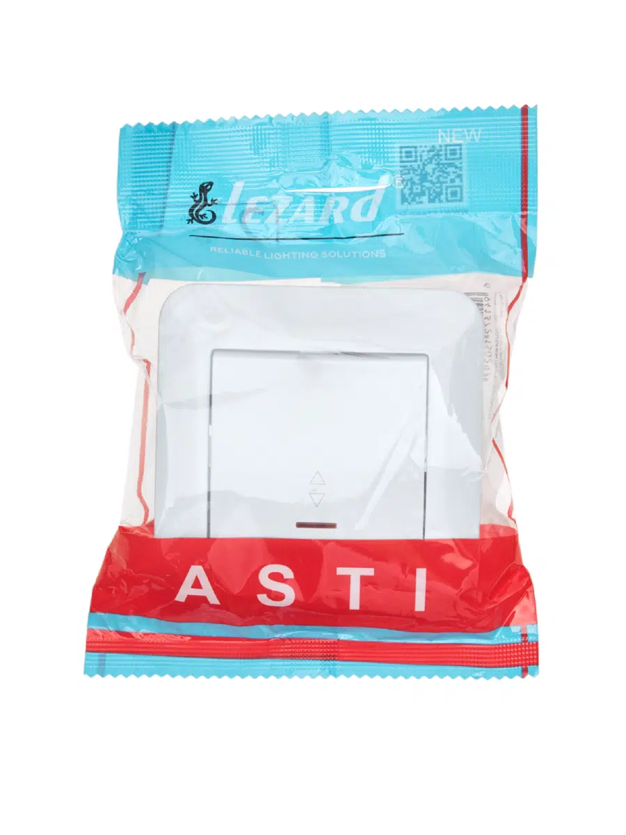 ASTI Выключатель проходной с подсветкой белый LEZARD 7081-0202-114