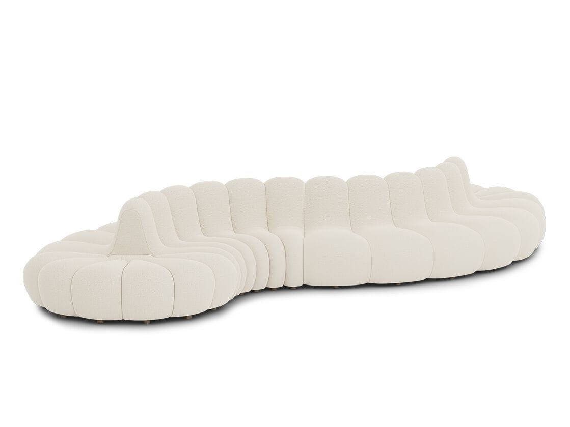 Модульный изогнутый двухсторонний диван из ткани NORR11 JAGGER LOUNGE ARCH-00079752