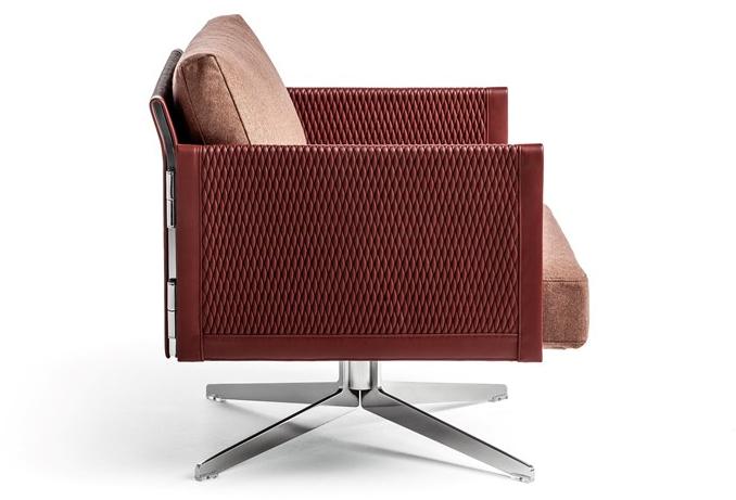 Poltrona Frau Вращающееся кресло из ткани с 4 спицами La collezione - divani e poltrone sun-id-1363405 - Вид №3