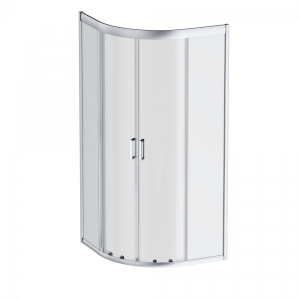 W90G-401-100WT душевое ограждение 100х100 стекло прозрачное профиль матовое серебобез поддона AM.PM Gem