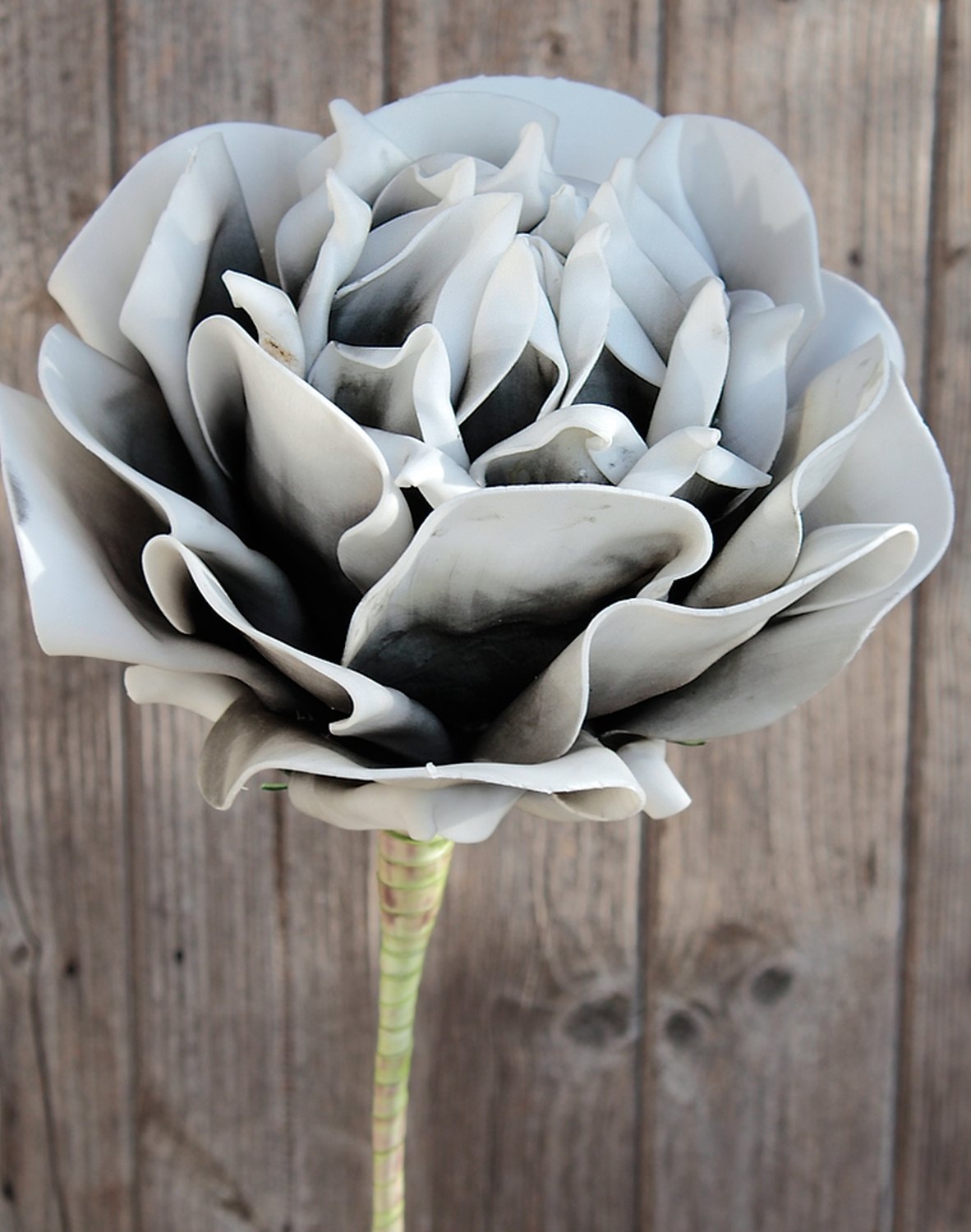 7979 976 a3 Искусственный мягкий цветок 'роза', 100 см, серый H-andreas 