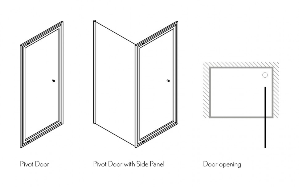 Дверь в нишу Infold 900mm Britton Burlington EIDSC0900  - Вид №4