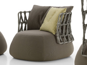 Садовое кресло из полиэтиленовой ткани и волокна