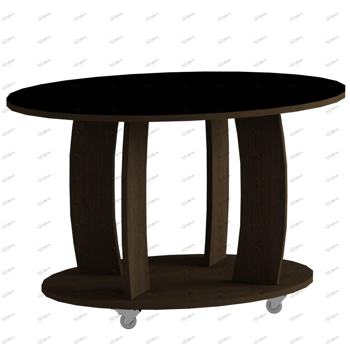 Кофейный столик со стеклянной столешницей венге LS 738 IMPEX  00-3967371 Венге 