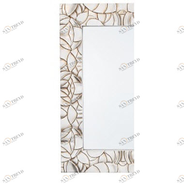 Зеркало прямоугольное настенное серебро Caen - крайний элемент PUSHA ДИЗАЙНЕРСКИЕ 062583 Серебро 