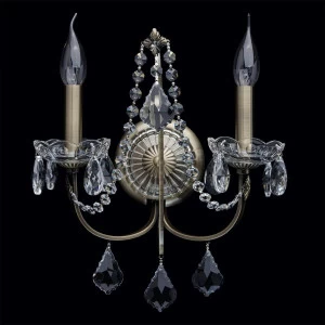 Бра хрустальное на 2 лампы бронза "Каролина" 367023802 MW-LIGHT КАРОЛИНА 00-3931036 Бронза;прозрачный