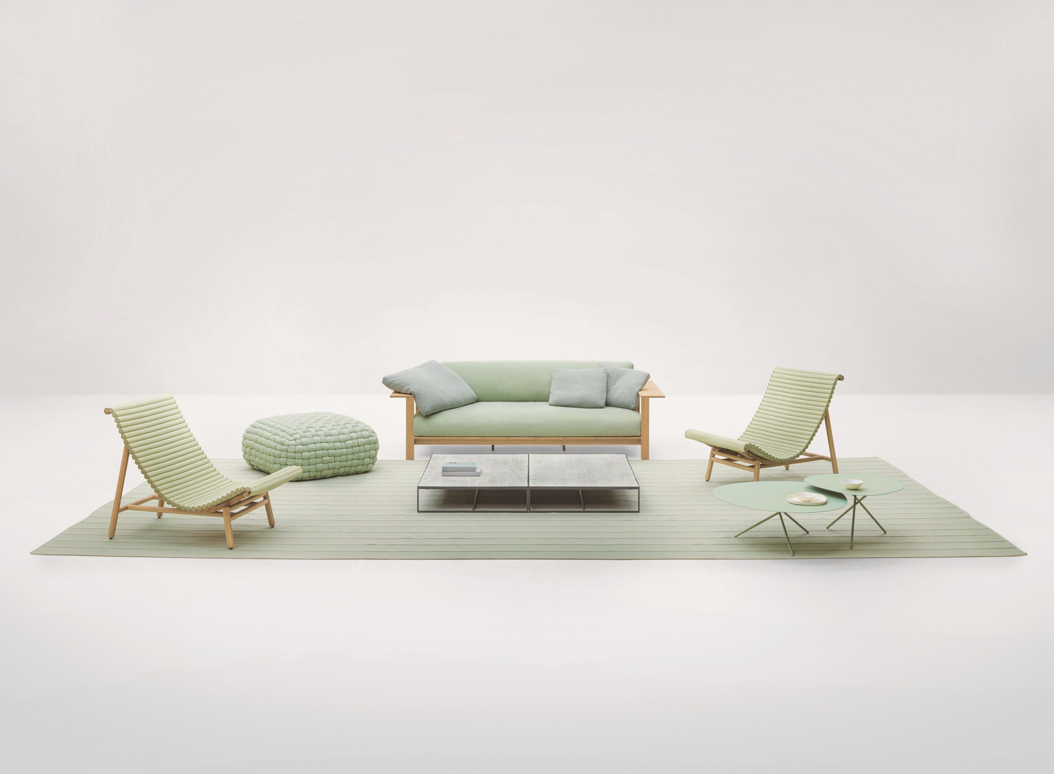 Садовая кровать из бамбука и игуса Paola Lenti SHIBUSA ARCH-00010455