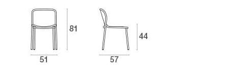 Алюминиевый штабелируемый садовый стул emu двор ARCH-00035876 - Вид №6