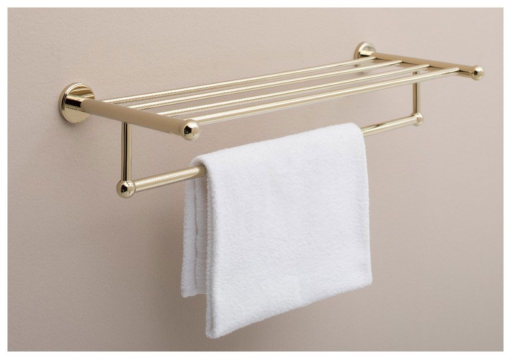 Полочка Aquanet 4662, золото (58 см, с полотенцедержателем) 4600 - Вид №2