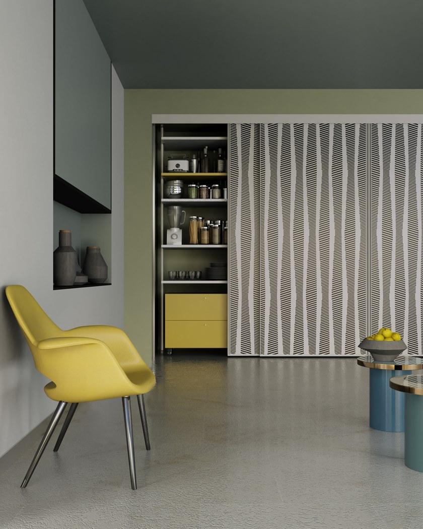 De Rosso Шкаф на заказ с hpl и алюминиевыми раздвижными дверями Aliante system sun-id-1499520 - Вид №16