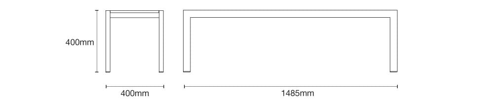 Алюминиевая садовая скамейка с порошковым покрытием Case Eos ARCH-00134240 - Вид №13