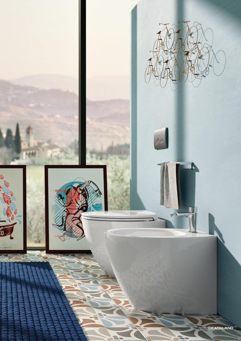 Приставной унитаз напольный Белый CERAMICA CATALANO Velis Италия sun-id-1411708 - Вид №1