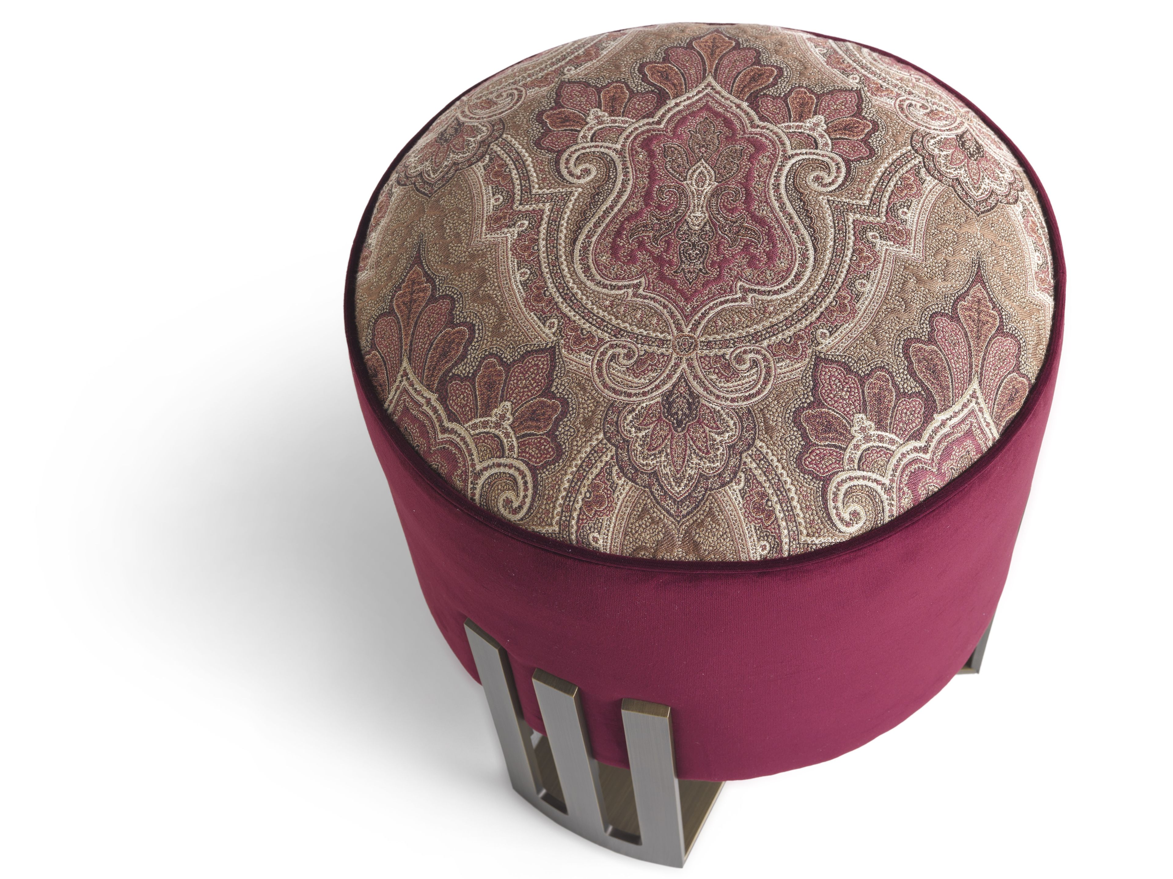 Круглый пуф с мягкой тканью и бархатом ETRO Home Interiors Klee ARCH-00047708 - Вид №1