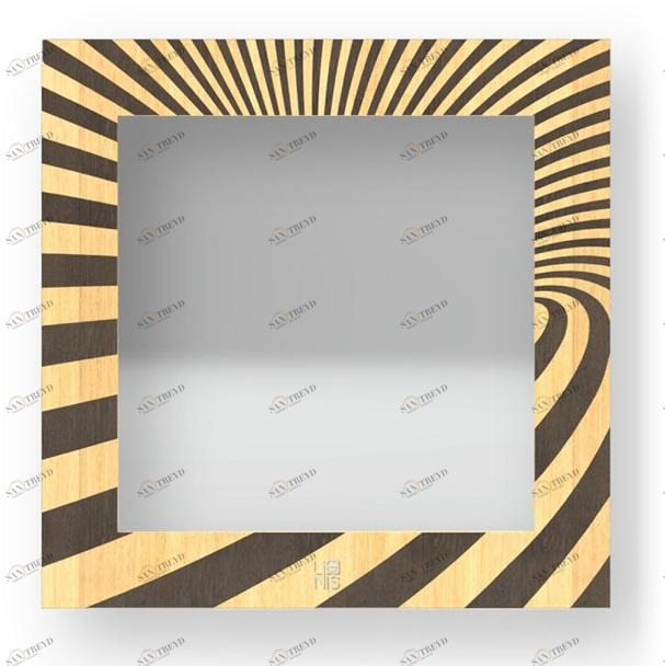 LIGNIS® Квадратное настенное зеркало в раме Dolcevita abstract 12.002
