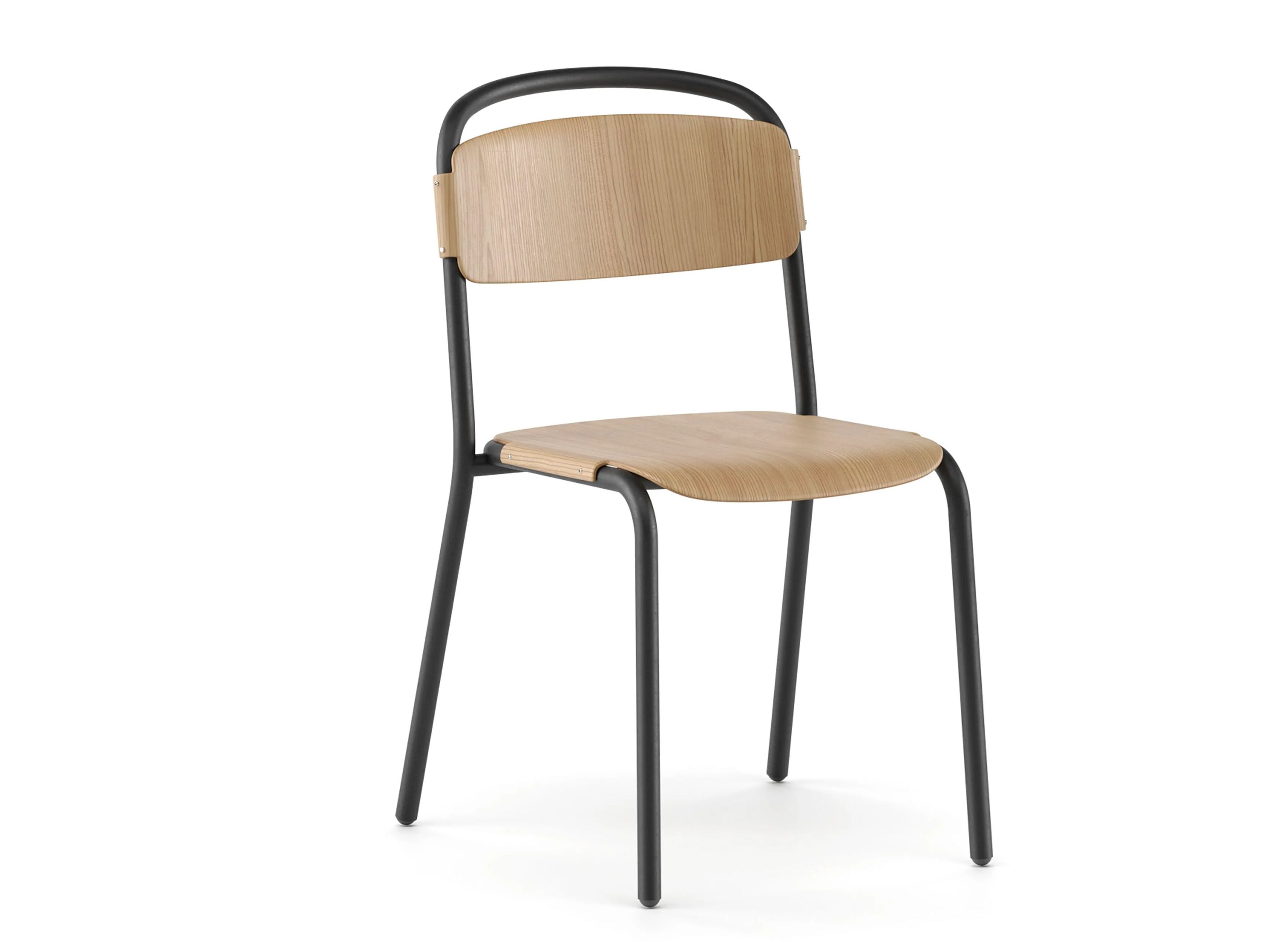 Штабелируемый стул из стали и дерева Infiniti Skol ARCH-00101382 - Вид №1