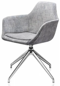 ALMA DESIGN Вращающийся стул на козелке из ткани с подлокотниками Y chair 2096