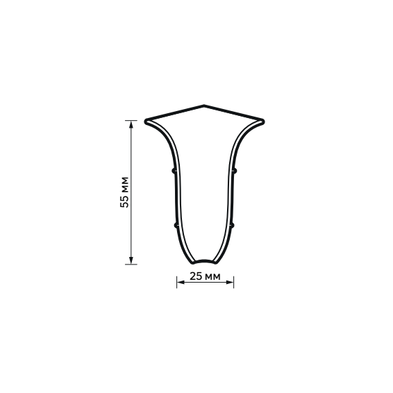 83411507 Угол для плинтуса внутренний Дуб беленый 55 мм 2 шт. STLM-0041106 ARTENS  - Вид №4