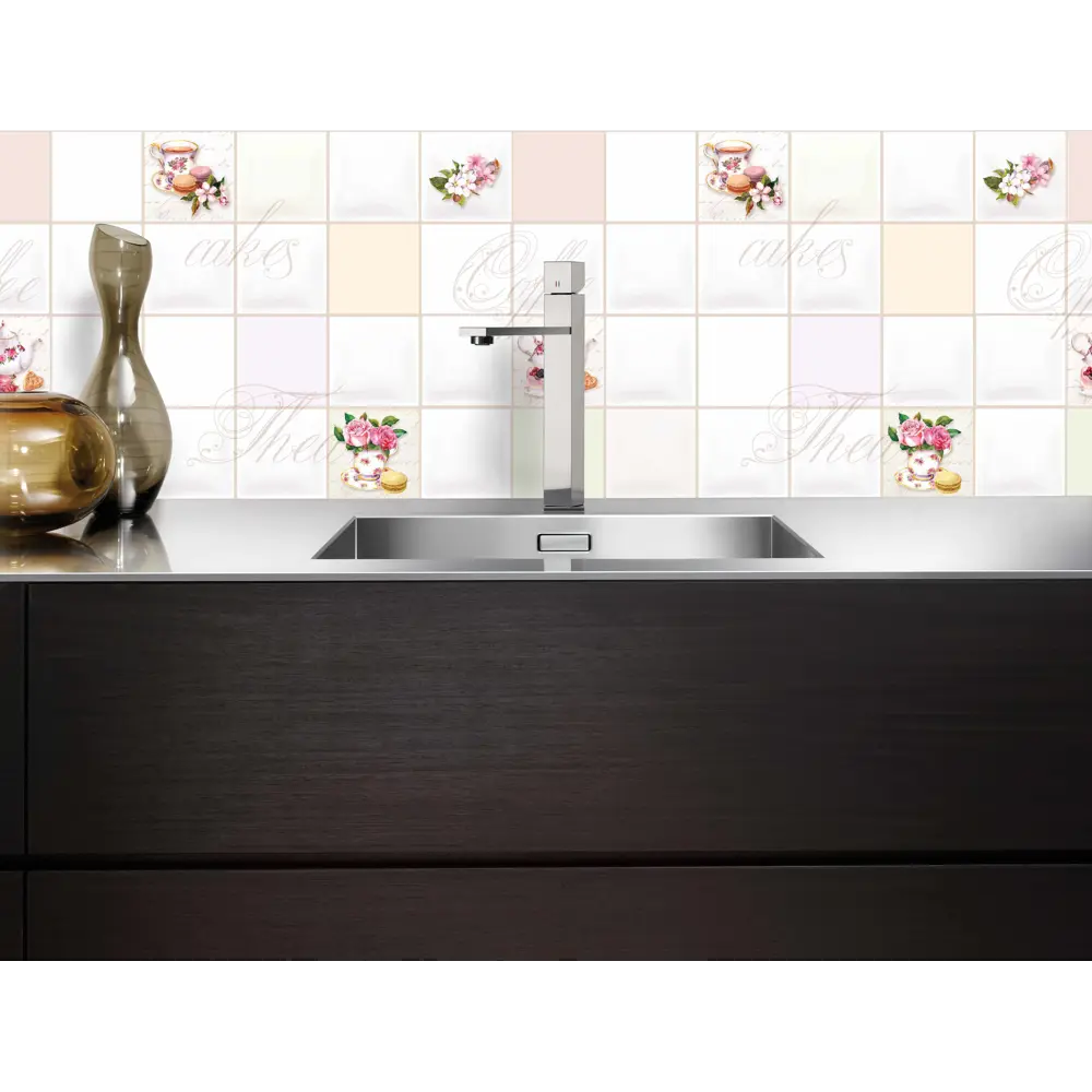 Листовая панель ПВХ Плитка чайная 902x601x0.5 мм 0.54 м² GRACE STLM-2136672 - Вид №4