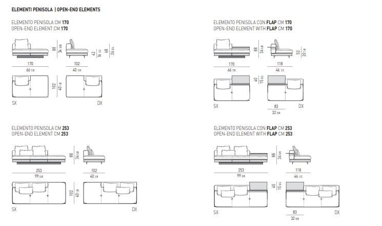 Ткань диван Minotti Коннери ARCH-00140023 - Вид №22