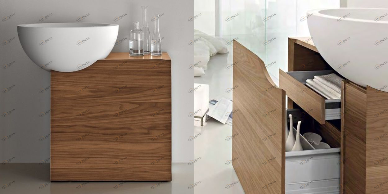 Toscoquattro Тумба под раковину 70 см LE ACQUE Noce Canaletto 16A58NC