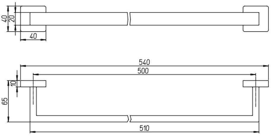 Paini Dax-R 84CR002 держатель для полотенец  - Вид №1