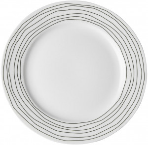 Тарелка DUTCH ROSE Черная волна 21 см